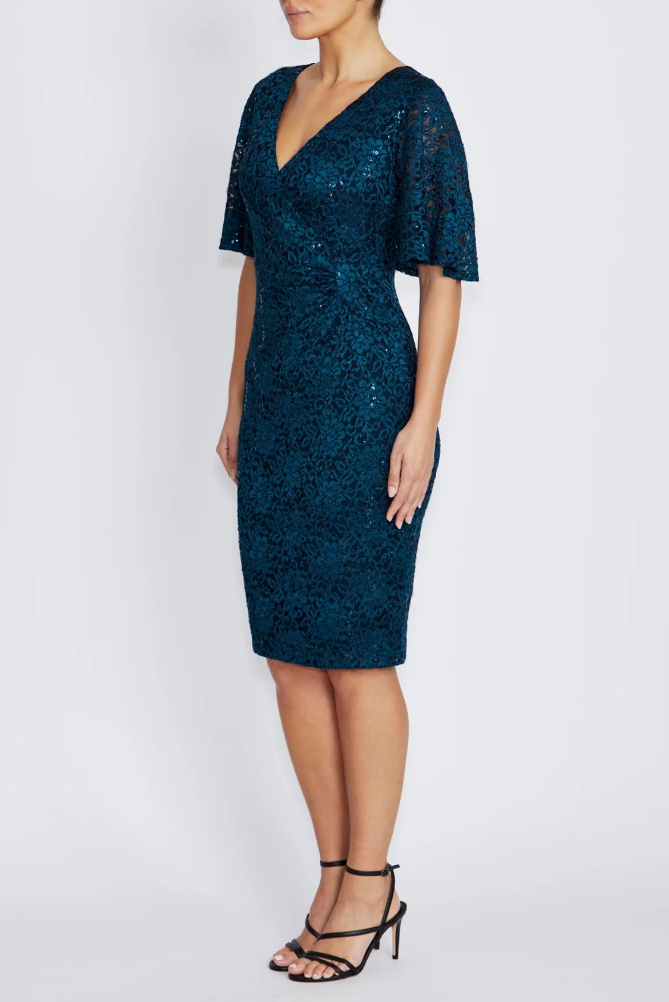 Lois & Co Esme Deep Teal Stretch Lace Dress Esme Deep Teal Stretch Lace Dress