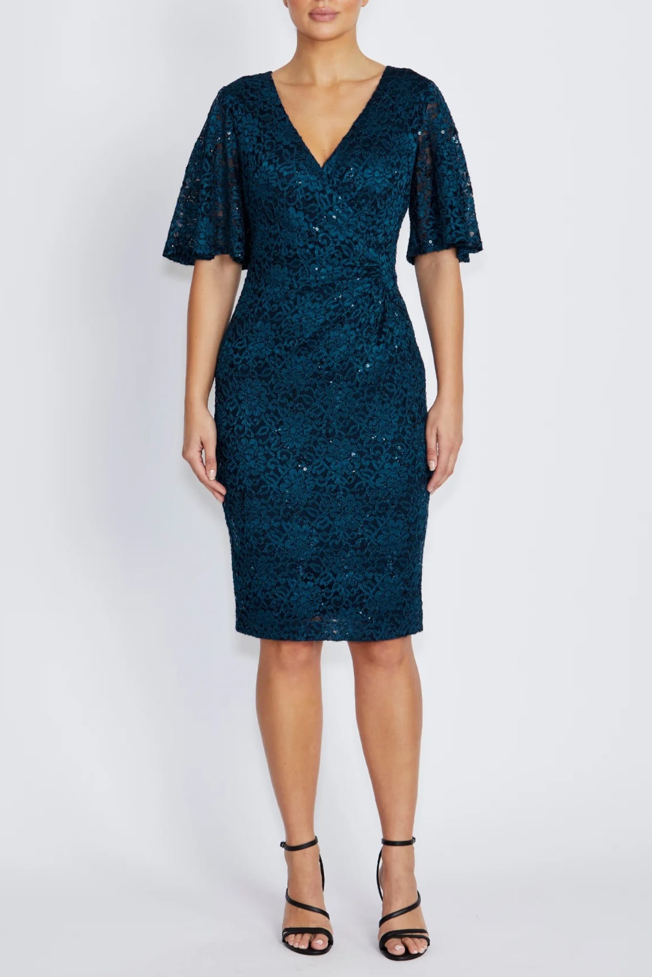 Lois & Co Esme Deep Teal Stretch Lace Dress Esme Deep Teal Stretch Lace Dress
