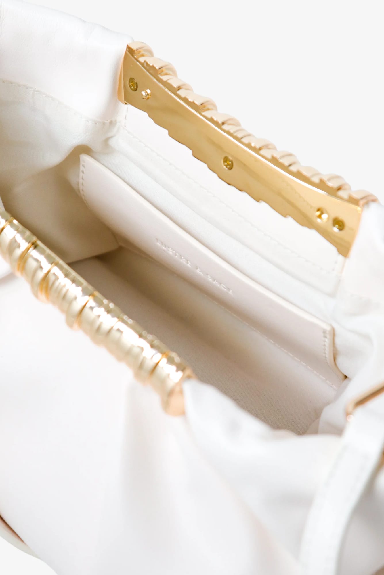 Lois & Co Evening Bags Magnetic Aura Gathered Clutch – Cream Aura Gathered Clutch – Cream
