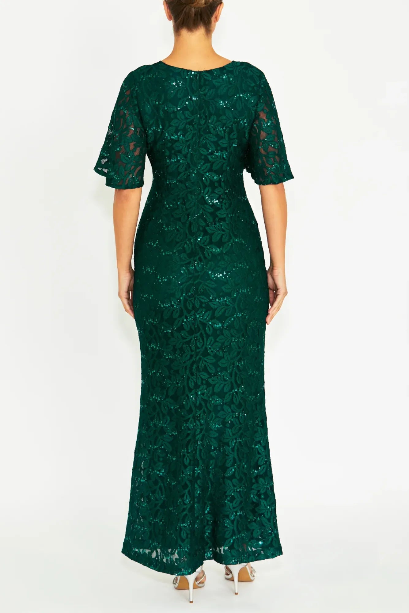 Lois & Co Full Length Dress Esme - Forest Green Stretch Lace Esme - Forest Green Stretch Lace