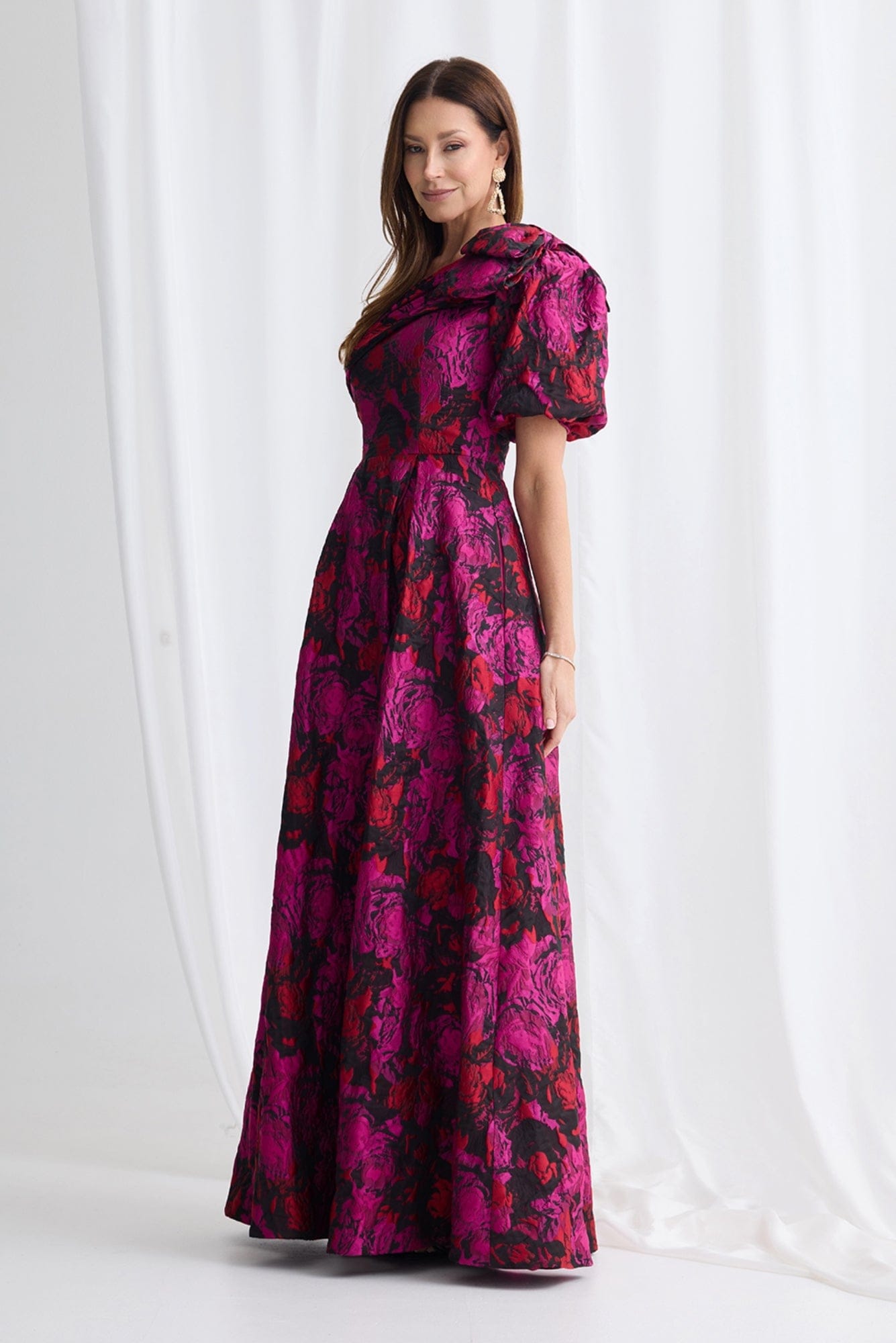 Lois & Co Full Length Dress Soraya Gown Pink and Black Soraya Gown Pink and Black