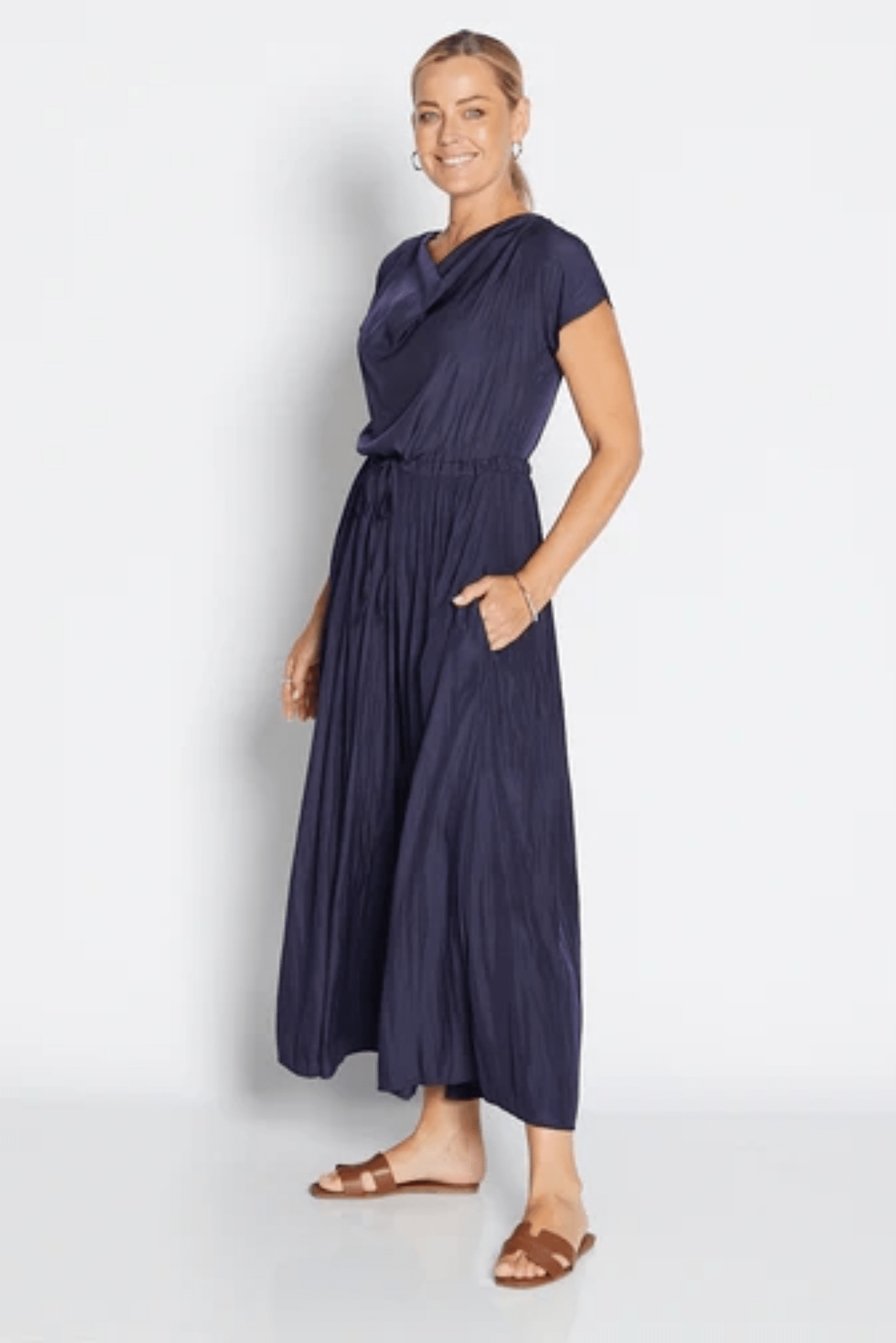 Lois & Co Maxi Length Dress Revolver - Comfortable Navy Elegance Revolver - Comfortable Navy Elegance