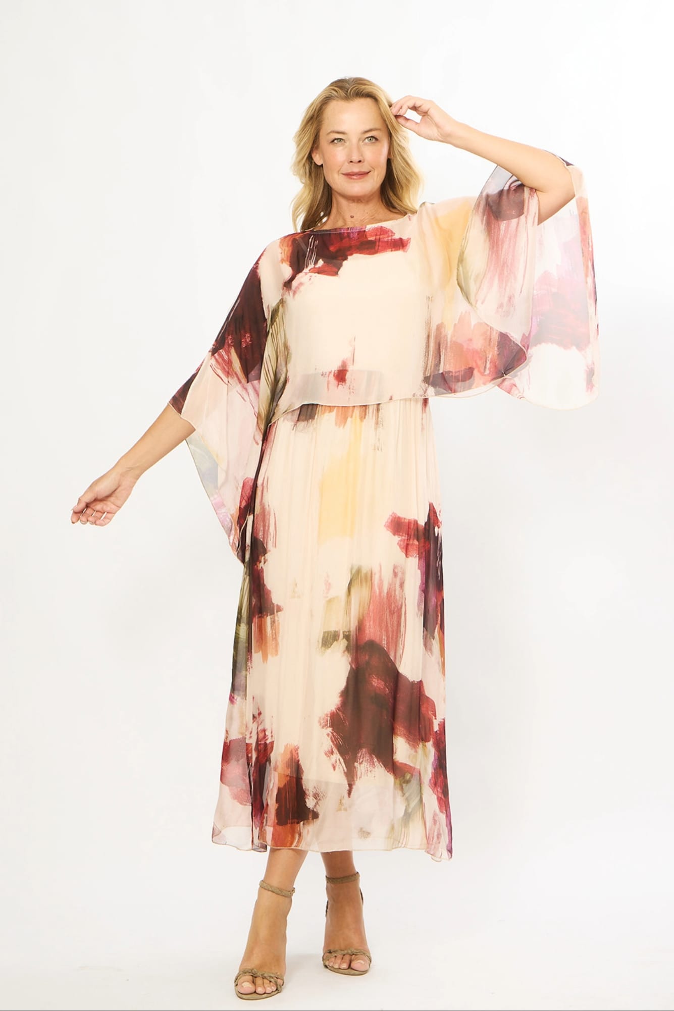 Lois & Co Mid Length Dress Autumn Perfect - La Strada Silk Two Piece Dress Autumn Perfect - La Strada Silk Two Piece Dress