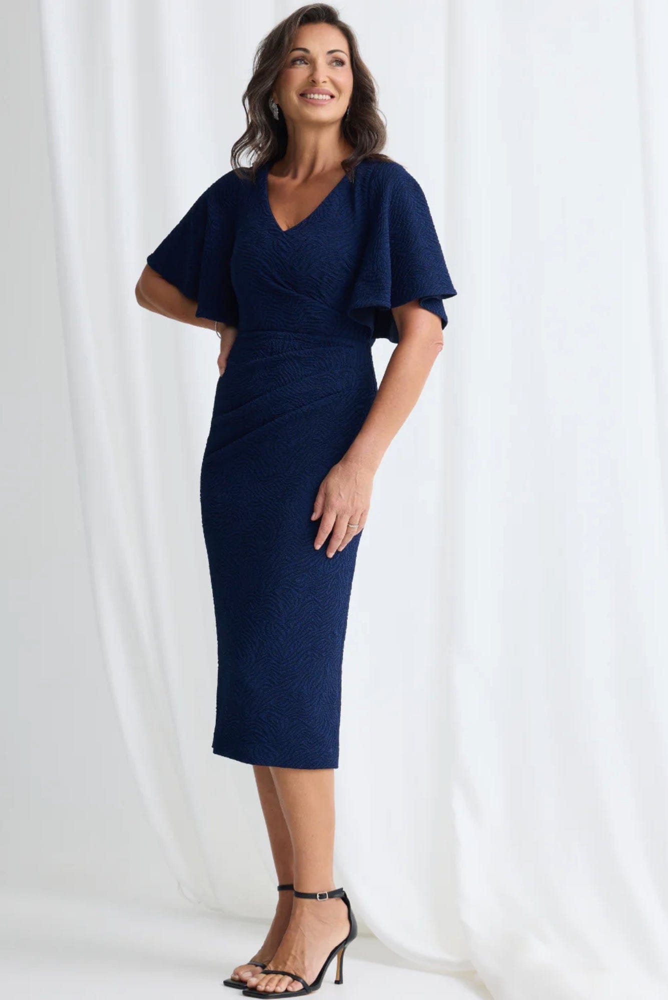 Lois & Co Mid Length Dress Catherine - Effortless Elegance in Navy Catherine - Effortless Elegance in Navy