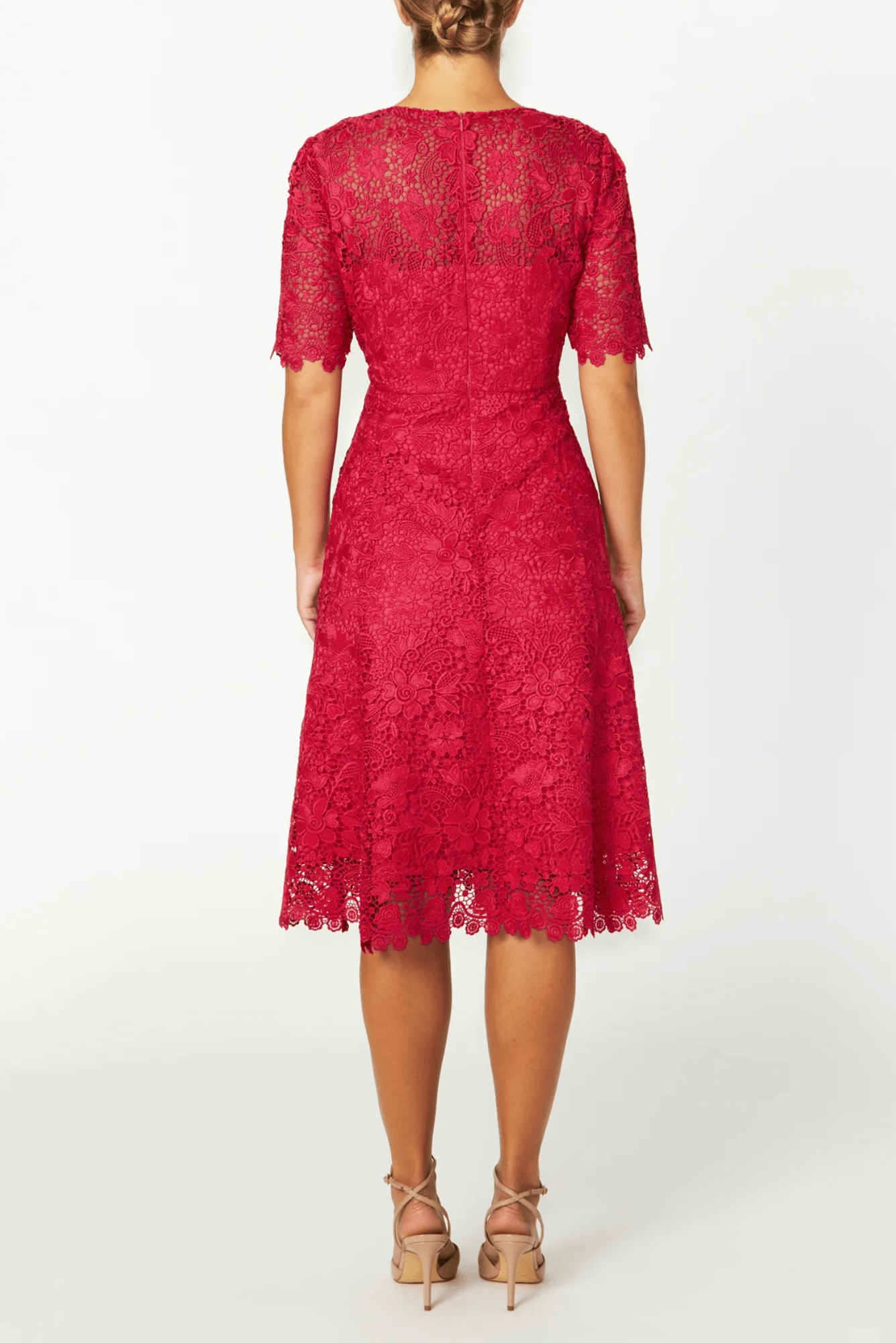 Lois & Co Mid Length Dress Emily - Stunning Raspberry Lace Emily - Stunning Raspberry Lace