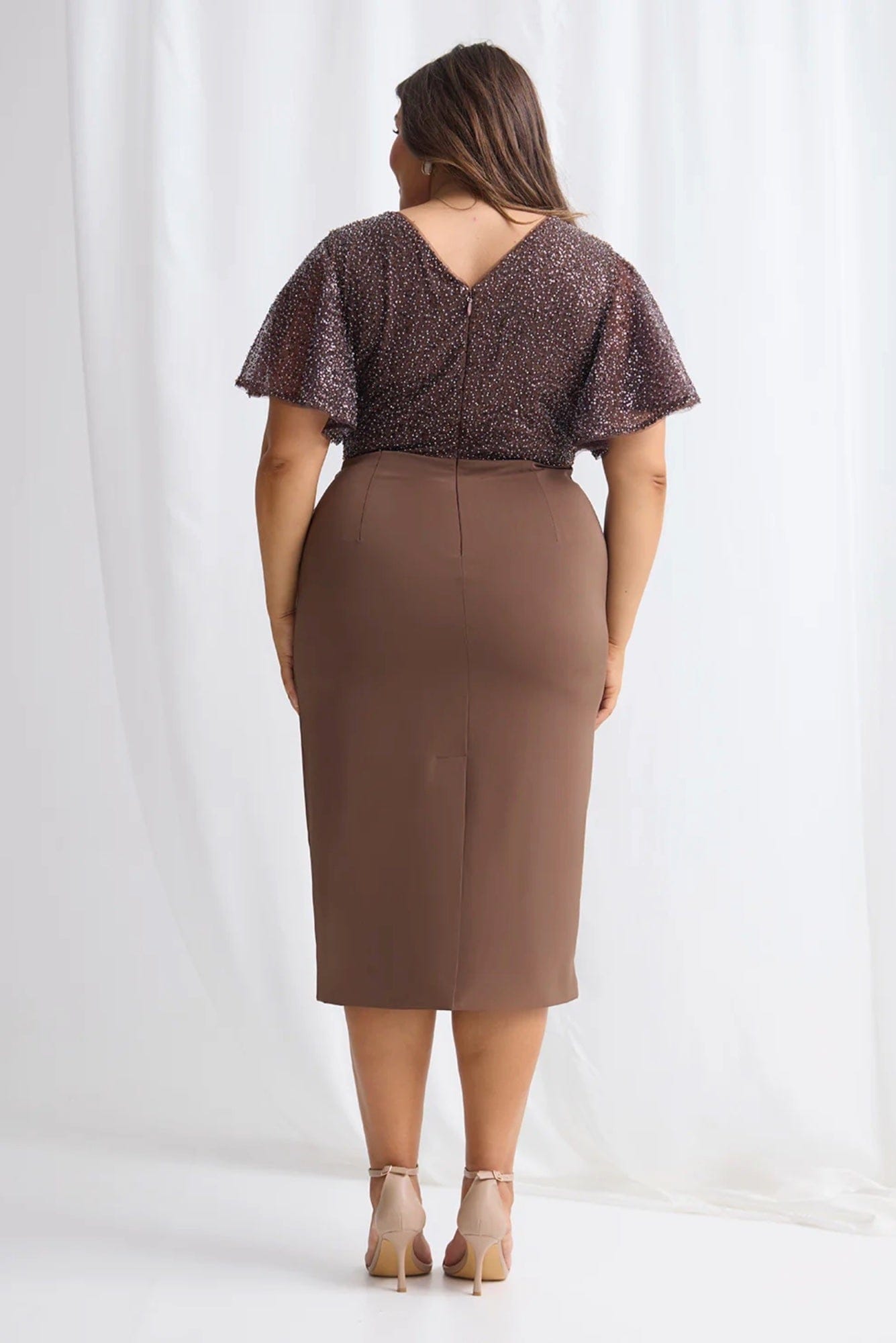 Lois & Co Mid Length Dress Joyce - Midi Dress in Chocolate Joyce - Midi Dress in Chocolate