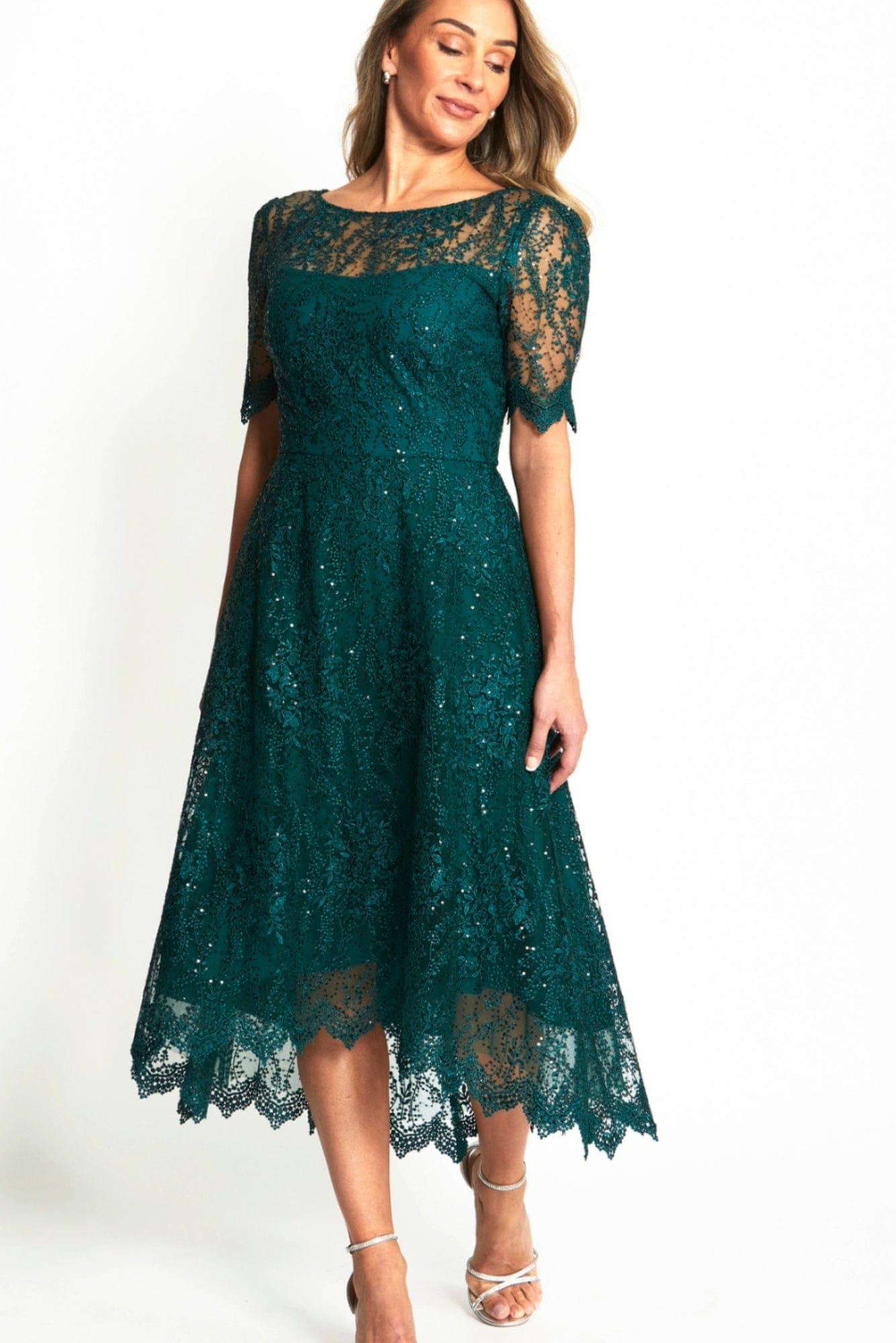 Lois & Co Mid Length Dress Skylar - Forest Green Sparkles Skylar - Forest Green Sparkles