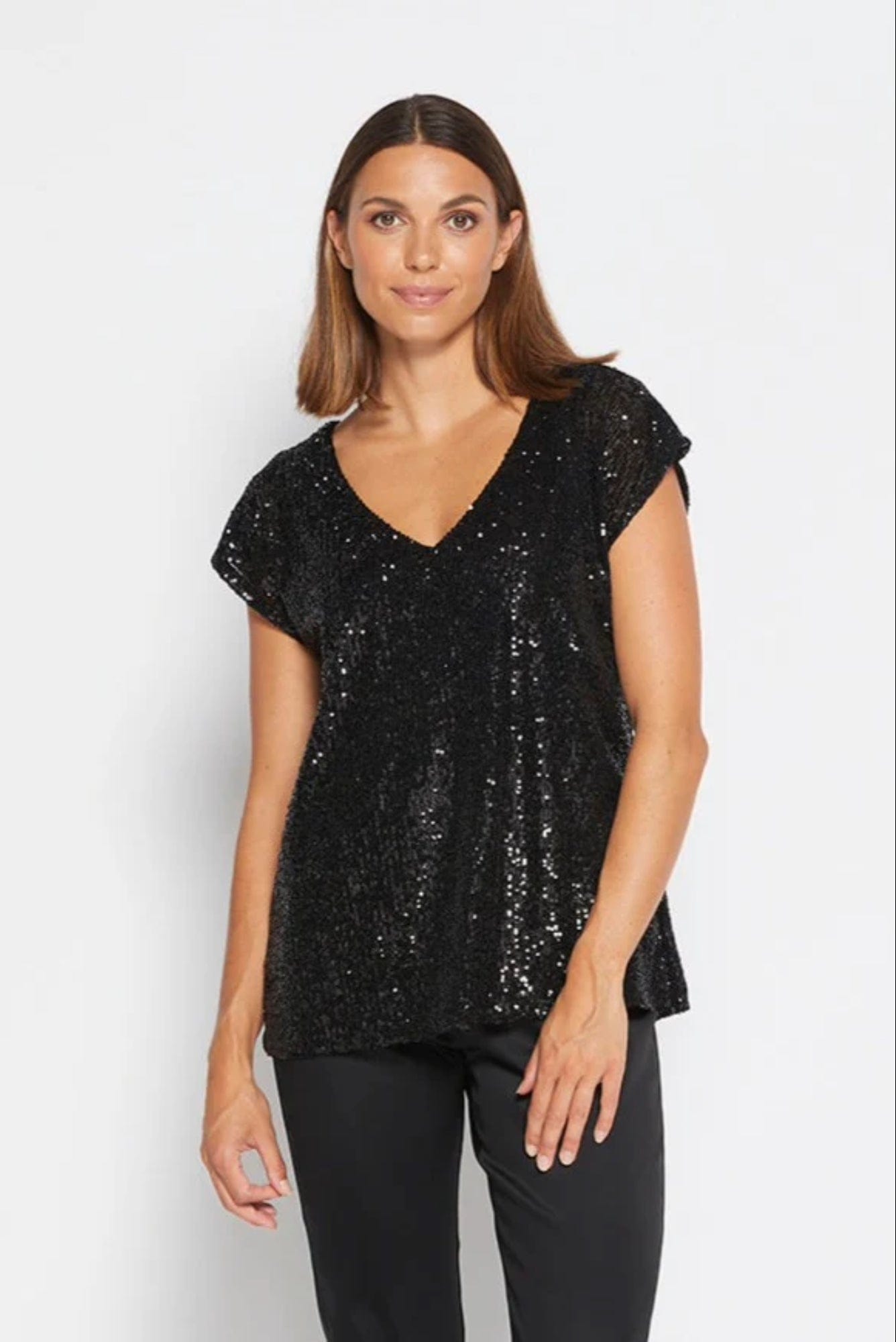 Lois & Co Sequin Top Black Sequin Top Black Sequin Top