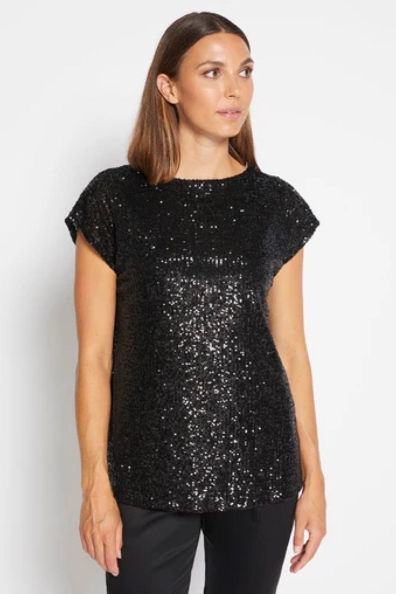 Lois & Co Sequin Top Black Sequin Top Black Sequin Top