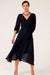 Vivienne Wrap Dress in Navy Sparkle