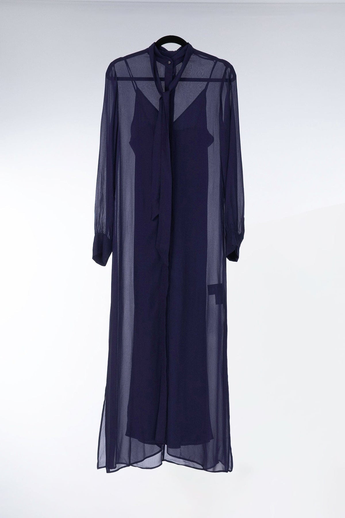 Lois &amp; Co Coat Dress Designer Aubergine Maxi Length Shirt Dress