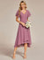 Lois & Co Cocktail Length Dress Chiffon Dress in Orchid - Elegant and Delicately Draped