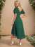 Lois & Co Cocktail Length Dress Elegant and Ethereal in Dark Green