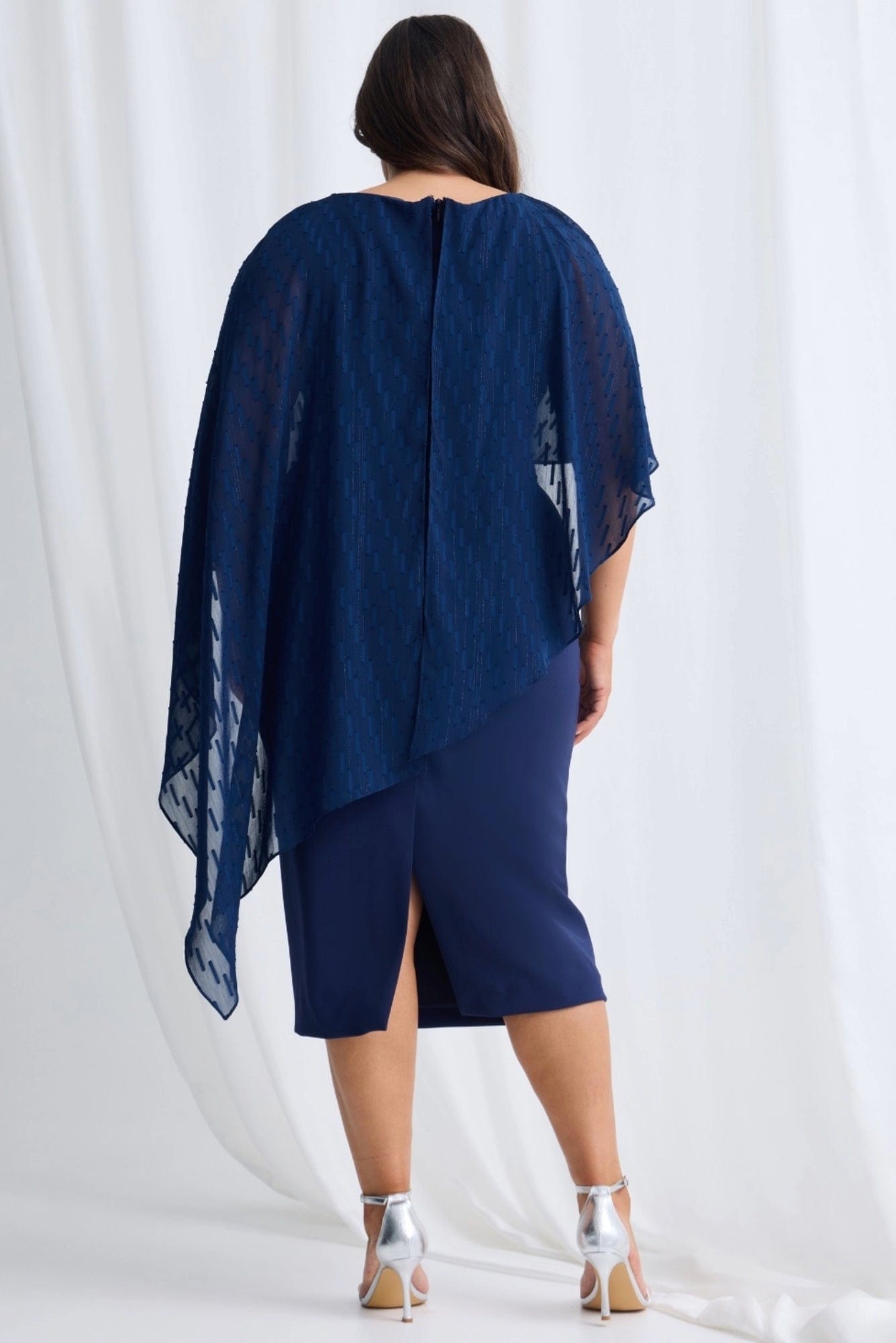 Lois & Co Cocktail Length Dress Mannie - Shimmering Chiffon Overlay Mannie - Shimmering Chiffon Overlay