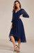 Lois & Co Cocktail Length Dress Navy Chiffon Long Sleeved