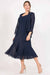 Lois & Co Cocktail Length Dress Sequinned Long Formal with Matching Jacket in Navy