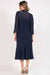 Lois & Co Cocktail Length Dress Sequinned Long Formal with Matching Jacket in Navy