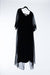 Lois & Co Cocktail Length Dress Sheer Black Georgette Shift With Matching Overlay Cape