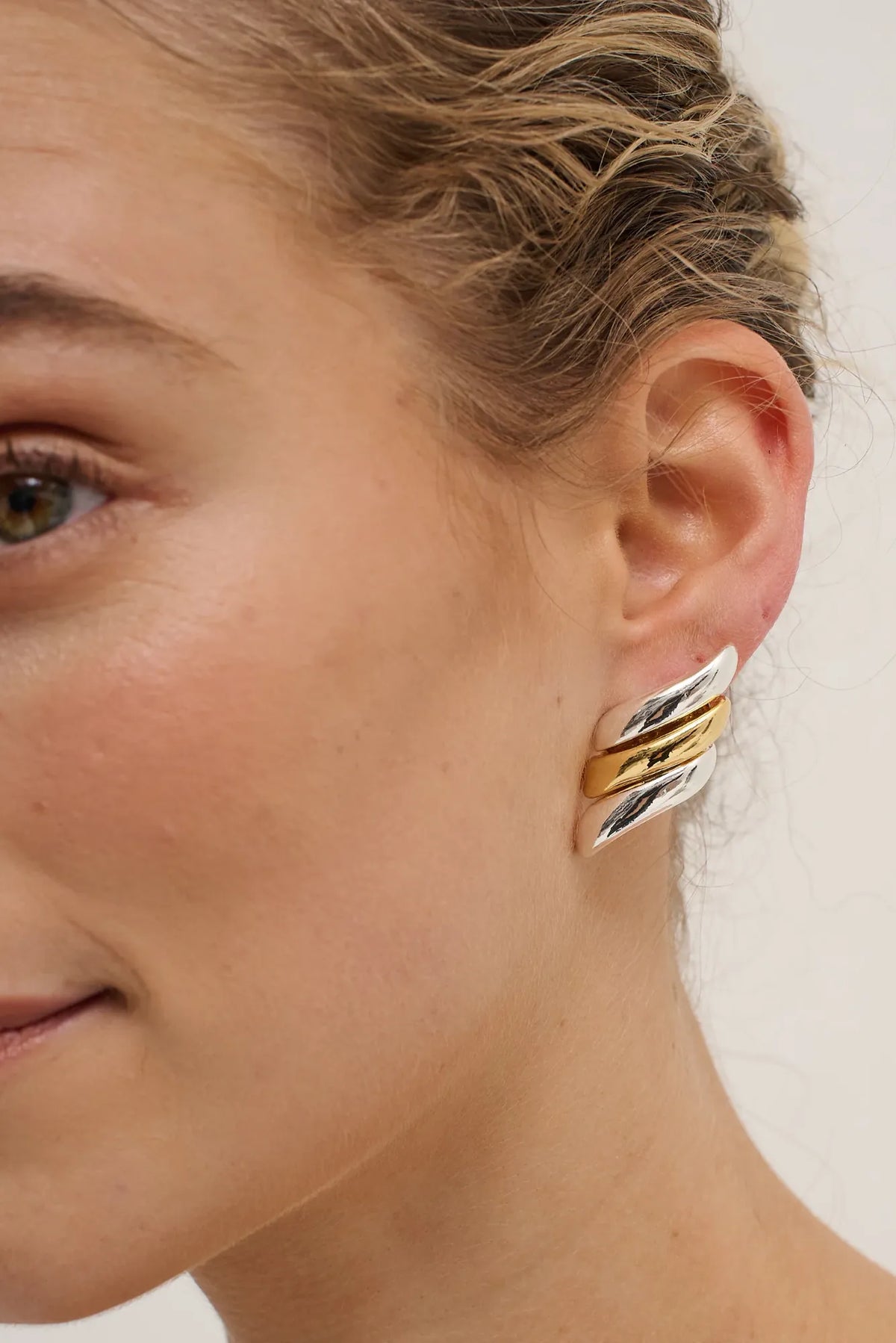 Lois &amp; Co Earrings Post / push back (butterfly) Angel Duotone Statement Earrings Angel Duotone Statement Earrings