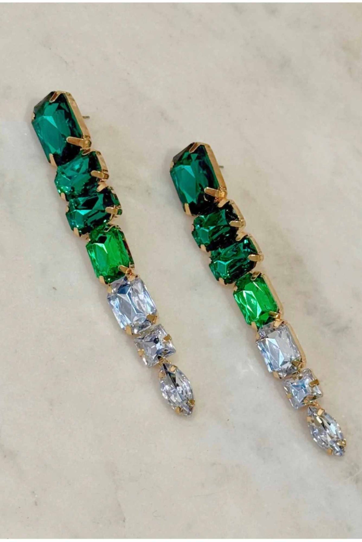 Lois &amp; Co Earrings Post / push back (butterfly) Iris – Aqua Crystal Drop Earrings by Samantha Rose Iris – Aqua Crystal Drop Earrings by Samantha Rose