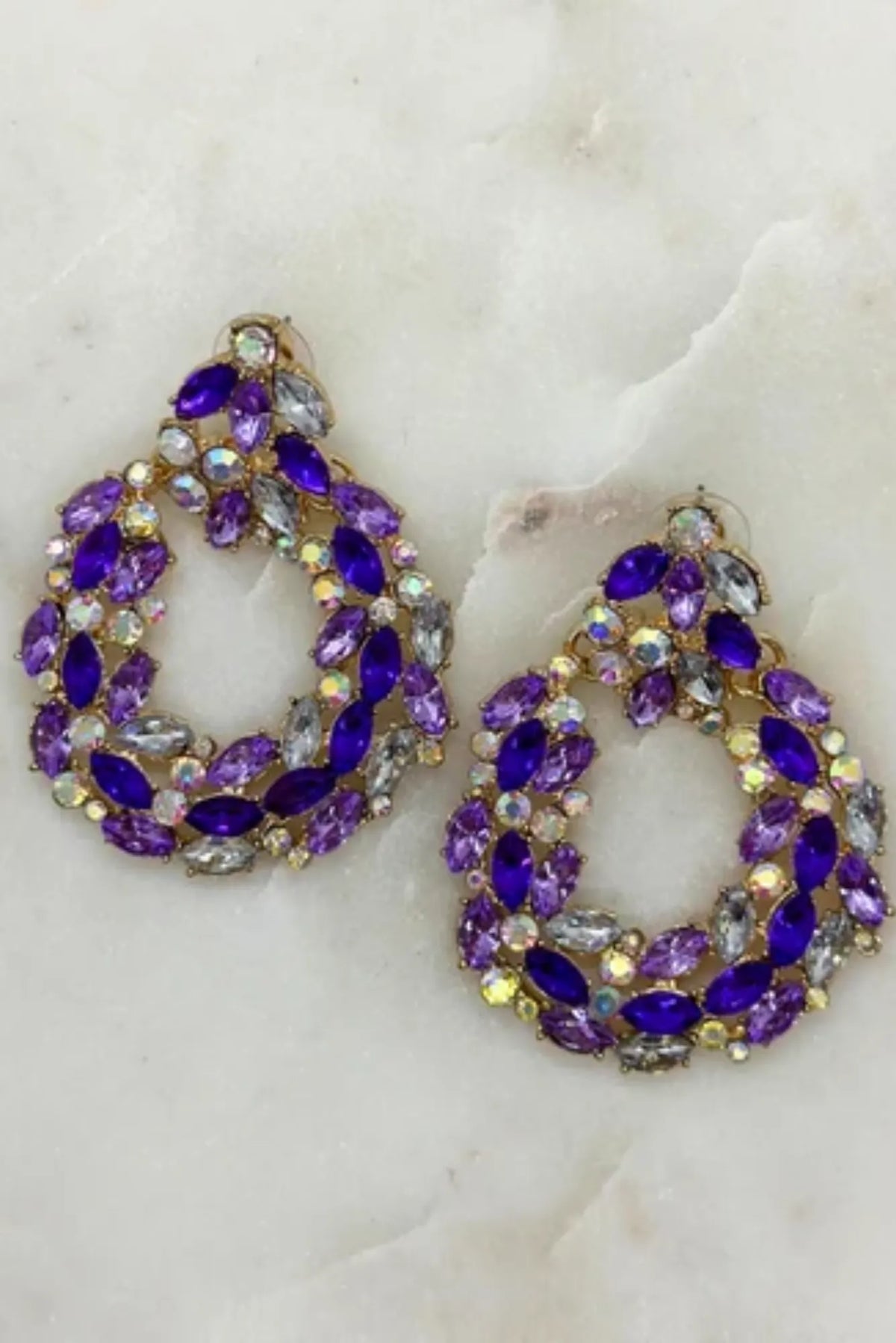 Lois &amp; Co Earrings Post / push back (butterfly) Lucienne – Multi-Coloured Crystal Earrings by Samantha Rose Lucienne – Multi-Coloured Crystal Earrings by Samantha Rose