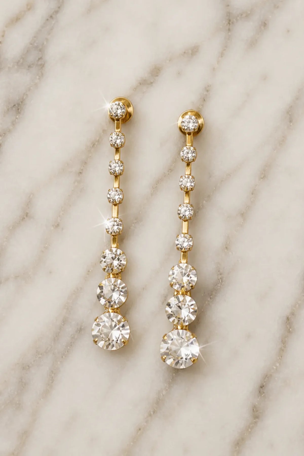 Lois &amp; Co Earrings Post / push back (butterfly) Seraphine - Sparkling Round Cut Crystals Seraphine - Sparkling Round Cut Crystals