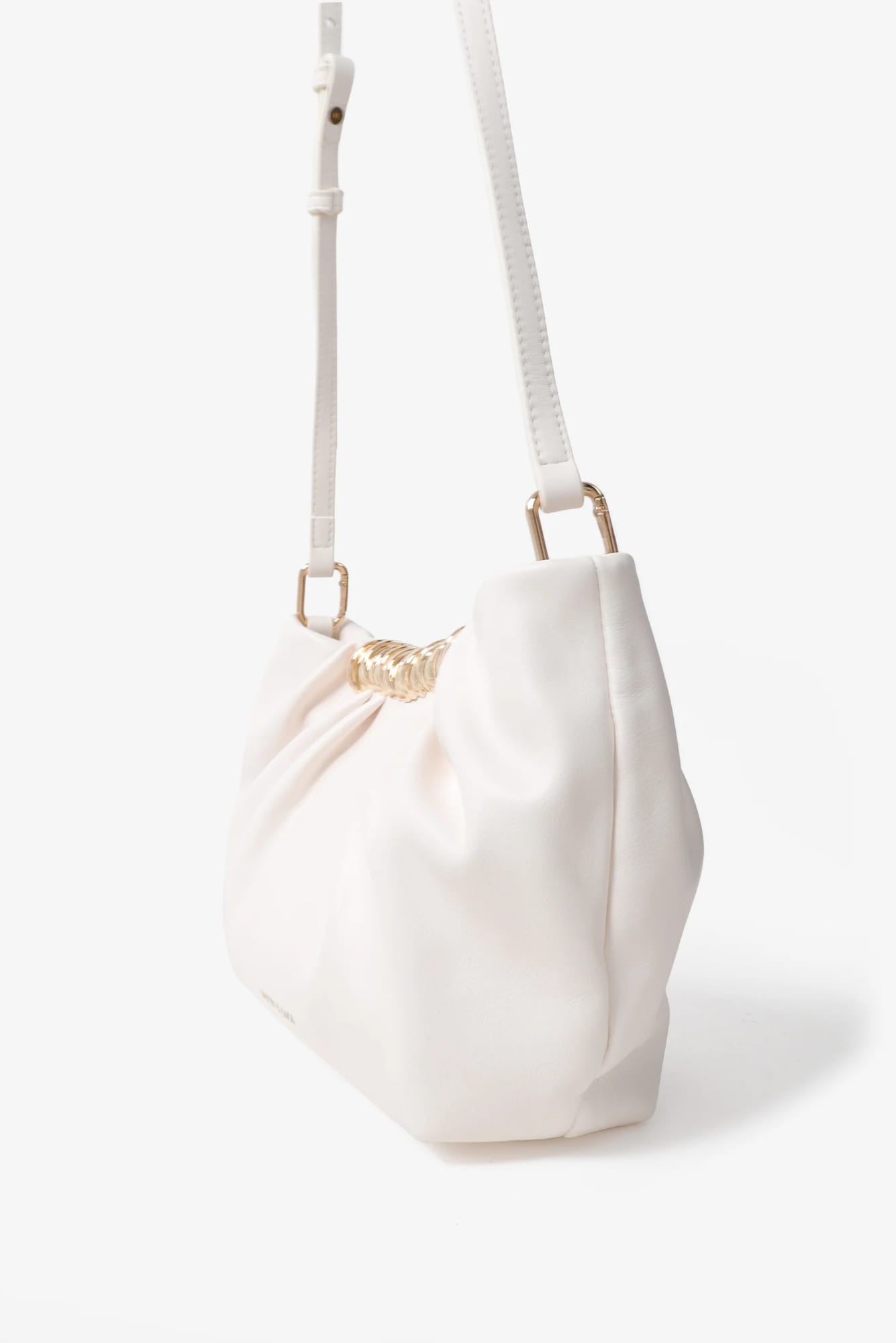 Lois & Co Evening Bags Magnetic Aura Gathered Clutch – Cream Aura Gathered Clutch – Cream