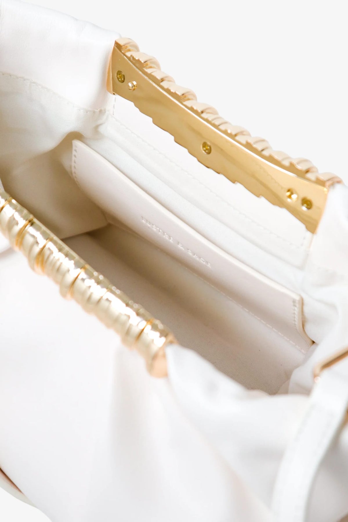 Lois & Co Evening Bags Magnetic Aura Gathered Clutch – Cream Aura Gathered Clutch – Cream