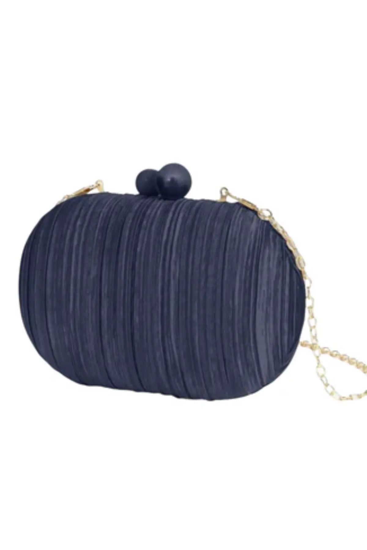 Lois & Co Evening Bags Navy / Ball Clasp Cami Clutch in Navy Cami Clutch in Navy
