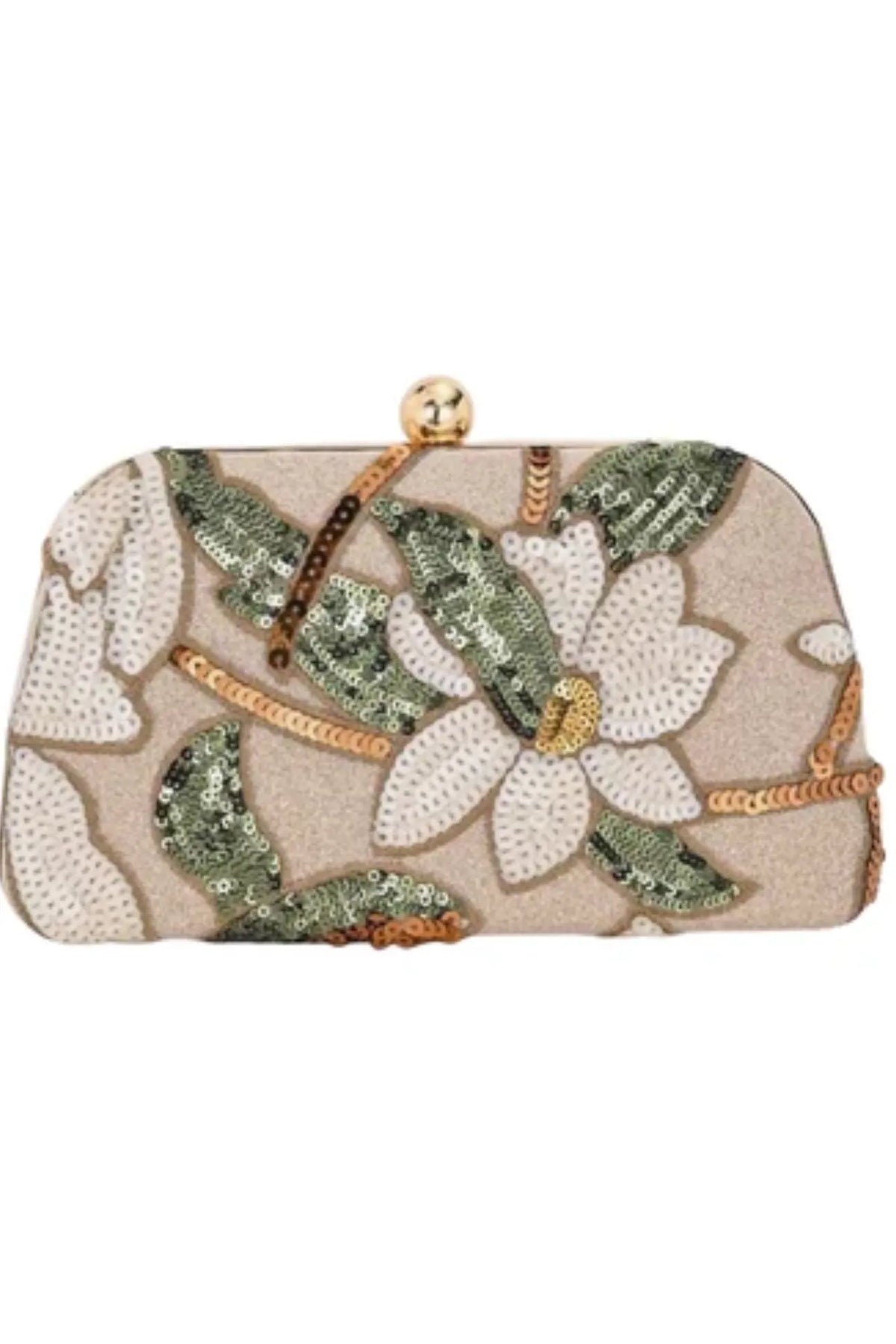 Lois & Co Evening Bags Sequined Shirley Clutch – Champagne by Samantha Rose Shirley Clutch – Champagne by Samantha Rose