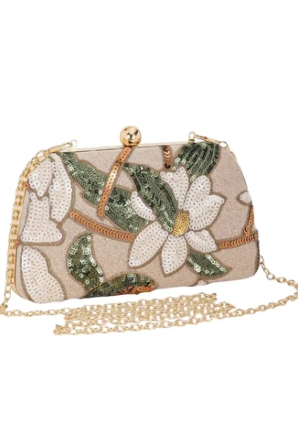 Lois & Co Evening Bags Sequined Shirley Clutch – Champagne by Samantha Rose Shirley Clutch – Champagne by Samantha Rose