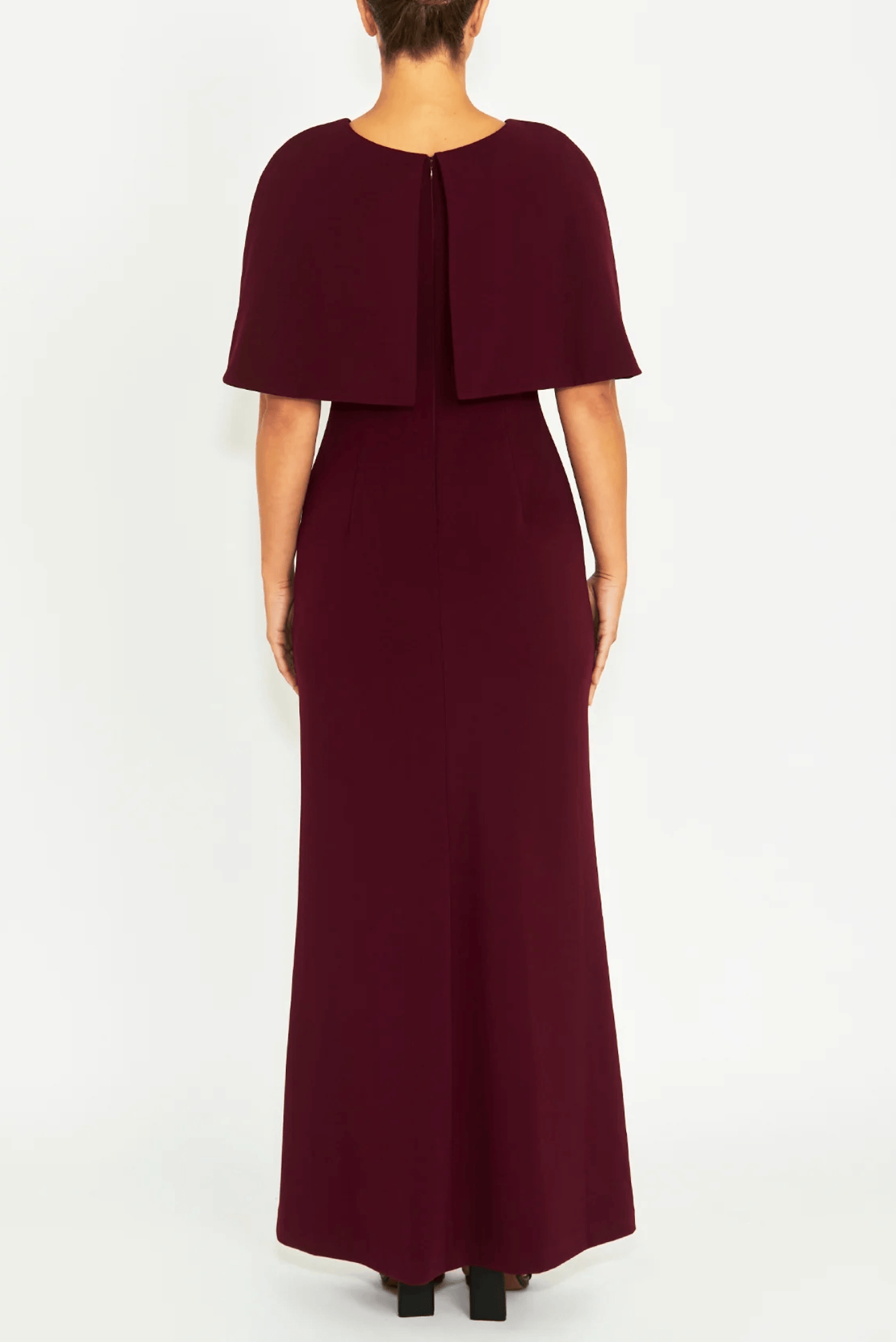 Lois & Co Full Length Dress Amara - Rich Merlot Scuba Crepe Gown Amara - Rich Merlot Scuba Crepe Gown