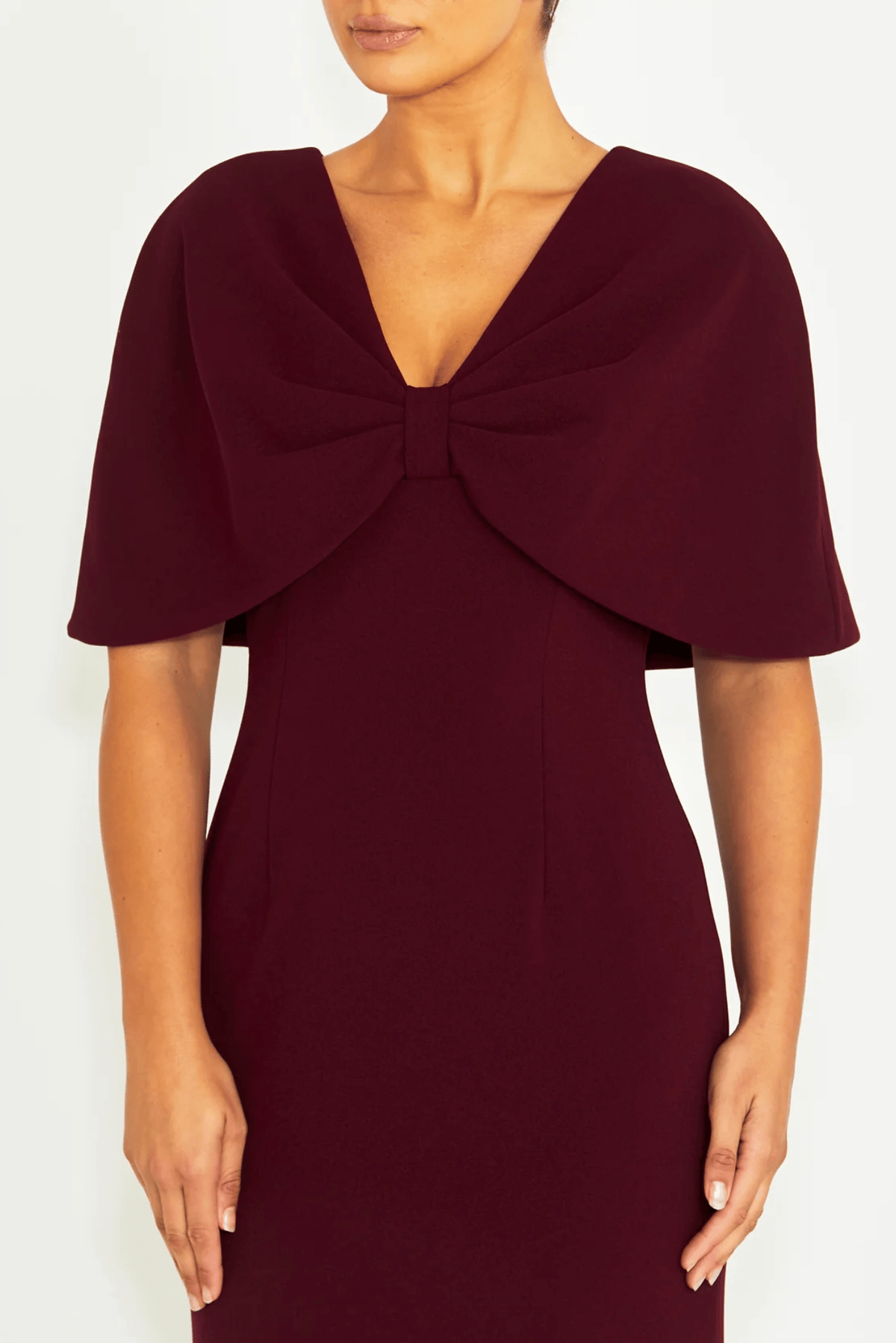 Lois & Co Full Length Dress Amara - Rich Merlot Scuba Crepe Gown Amara - Rich Merlot Scuba Crepe Gown