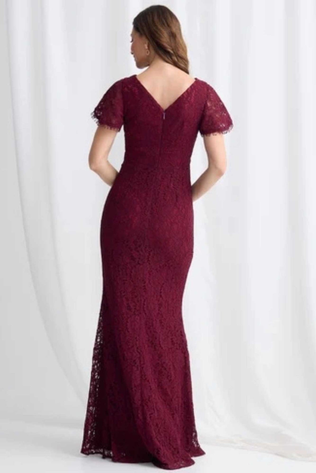 Lois & Co Full Length Dress Emery Lace Gown - Wine on Wine Emery Lace Gown - Wine on Wine