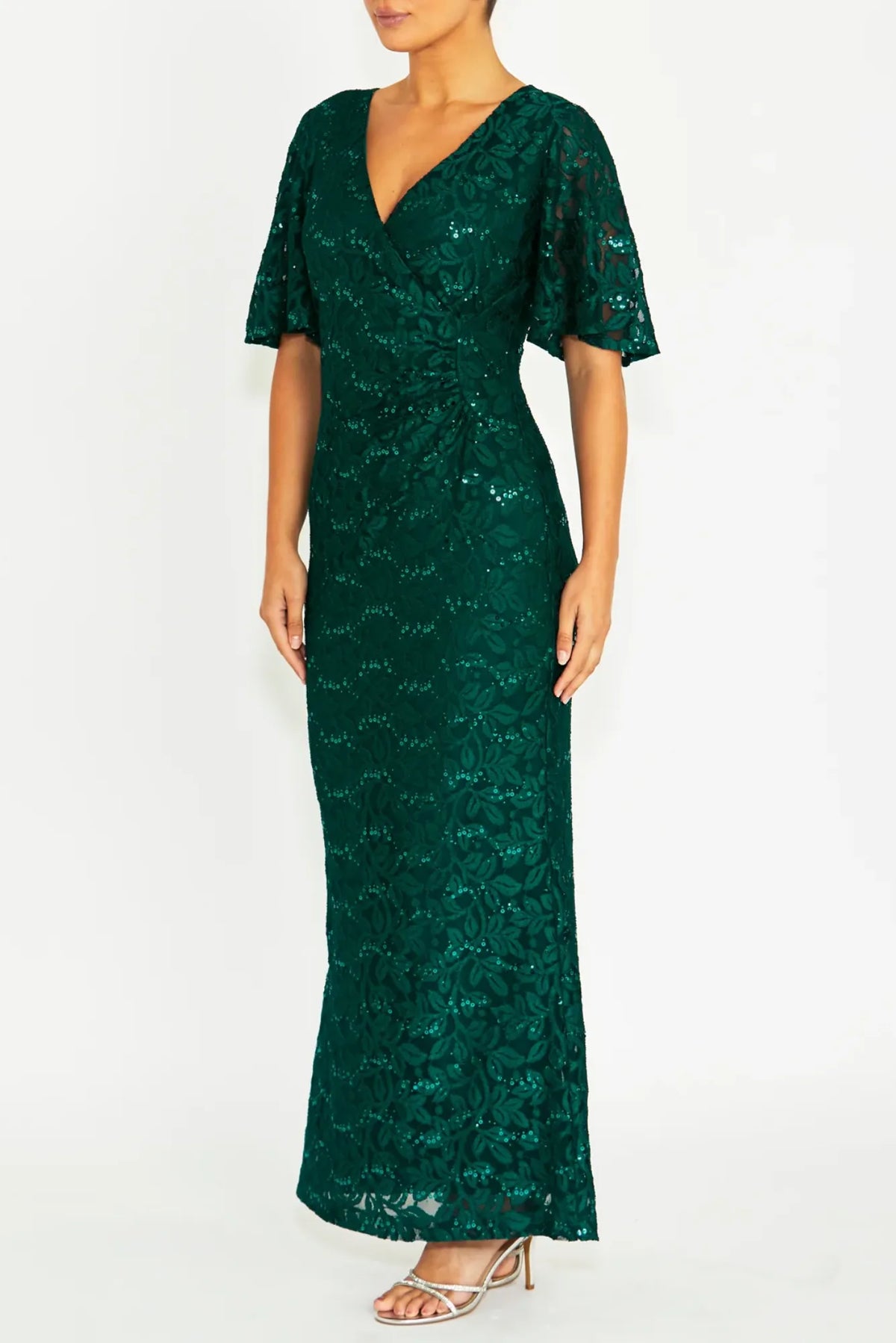 Lois & Co Full Length Dress Esme - Forest Green Stretch Lace Esme - Forest Green Stretch Lace