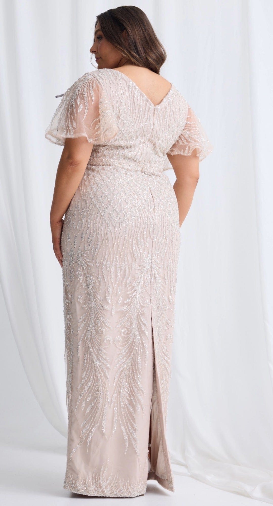 Lois & Co Full Length Dress Georgia - Shimmering in Champagne Georgia - Shimmering in Champagne