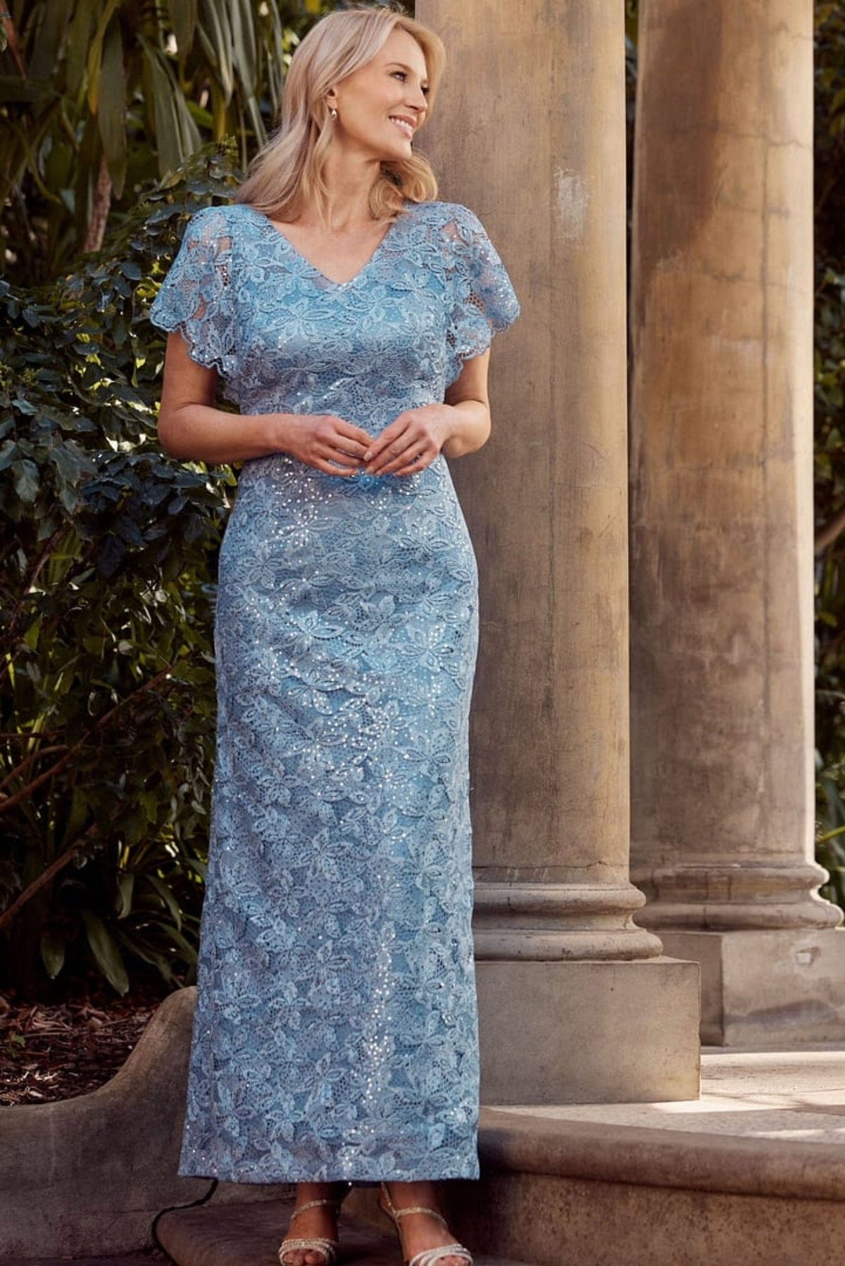 Lois & Co Full Length Dress Nya Classic Sequinned Lace Gown Nya Classic Sequinned Lace Gown