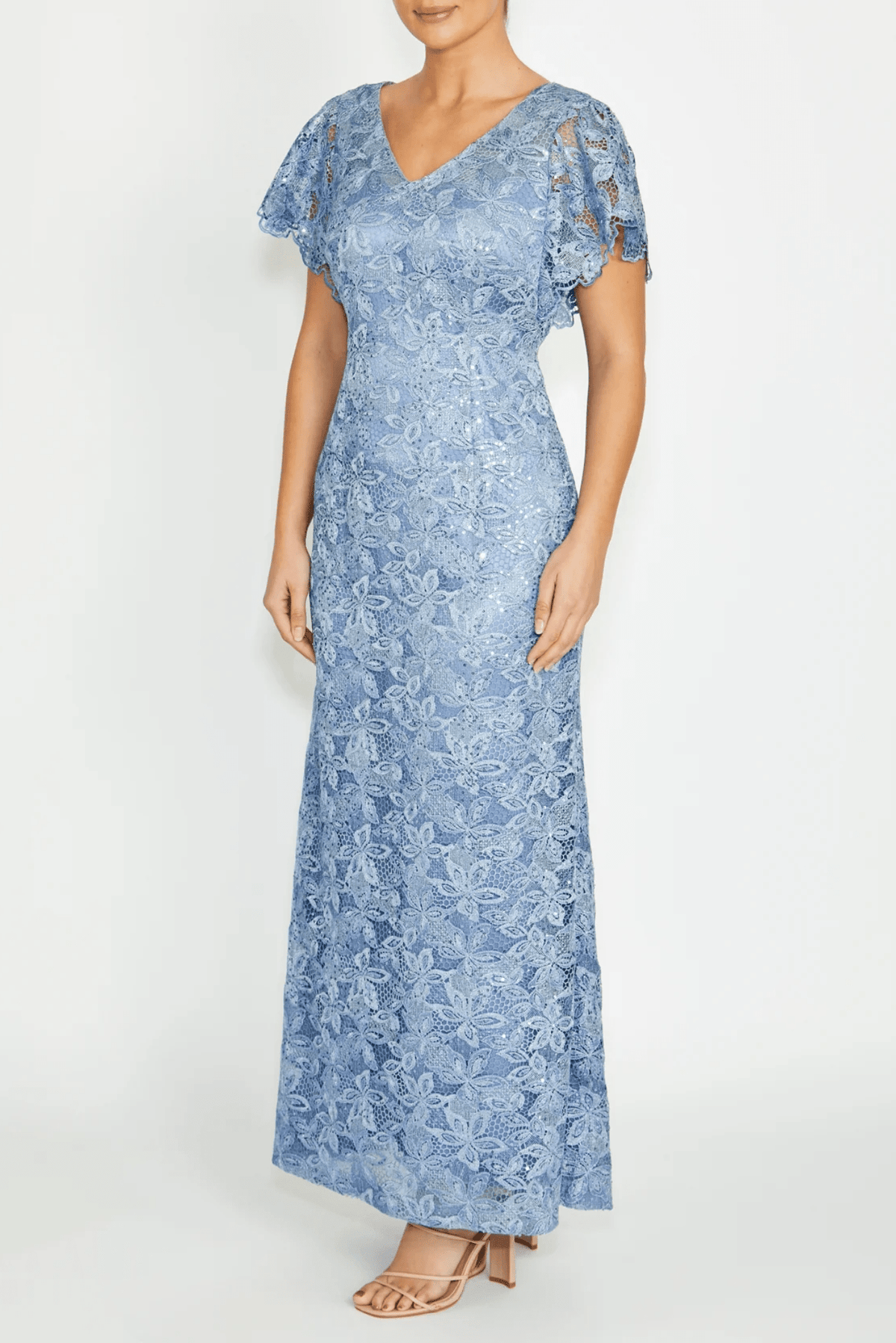 Lois & Co Full Length Dress Nya Classic Sequinned Lace Gown Nya Classic Sequinned Lace Gown