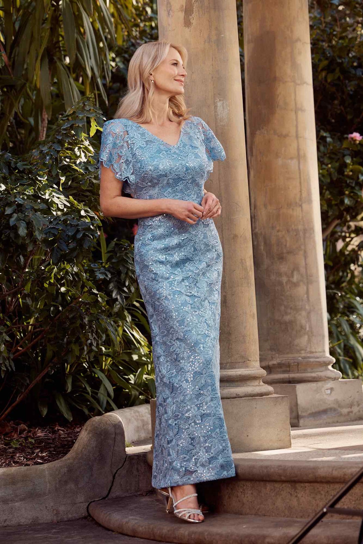 Lois &amp; Co Full Length Dress Nya Classic Sequinned Lace Gown Nya Classic Sequinned Lace Gown