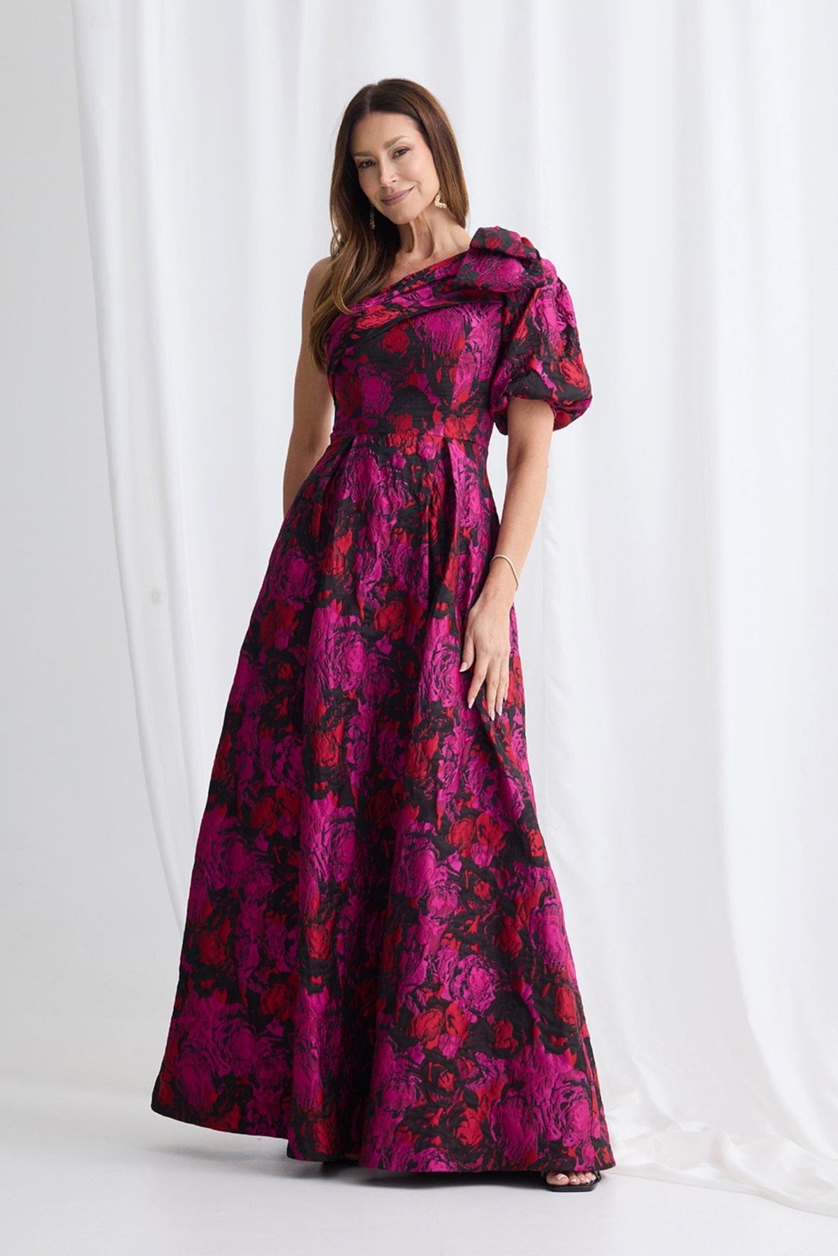 Lois &amp; Co Full Length Dress Soraya Gown Pink and Black Soraya Gown Pink and Black