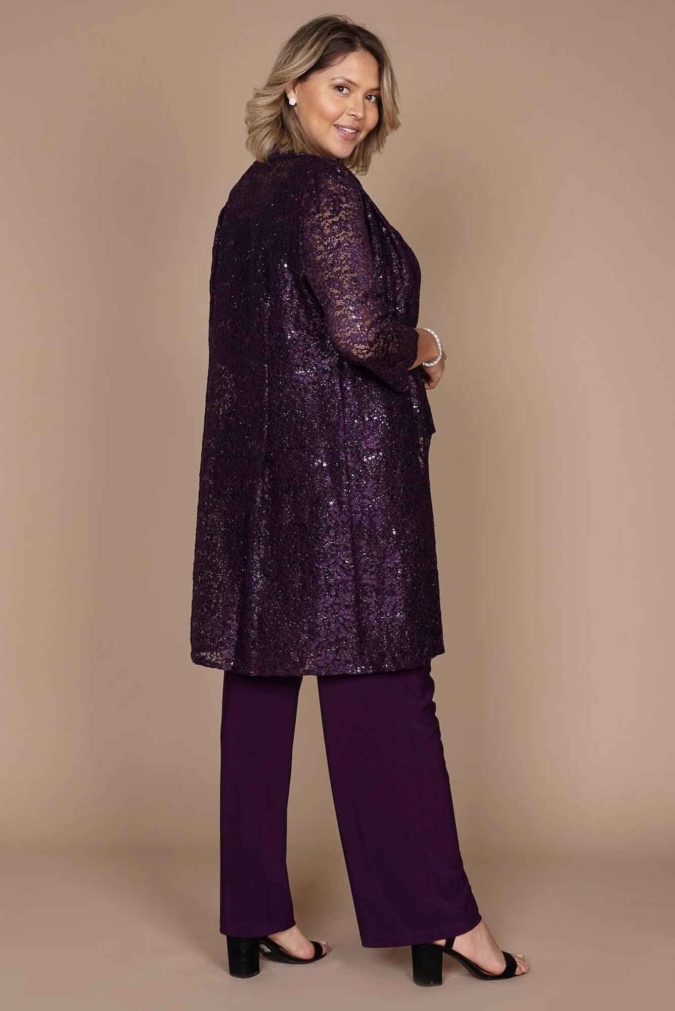 Lois & Co Glamour and Glitter Plum Pantsuit