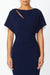 Lois & Co Knee Length Dress Alina - Navy Stretch Crepe