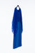 Lois & Co Knee Length Dress Bright Blue Jersey Knit Dress with Chiffon Cape