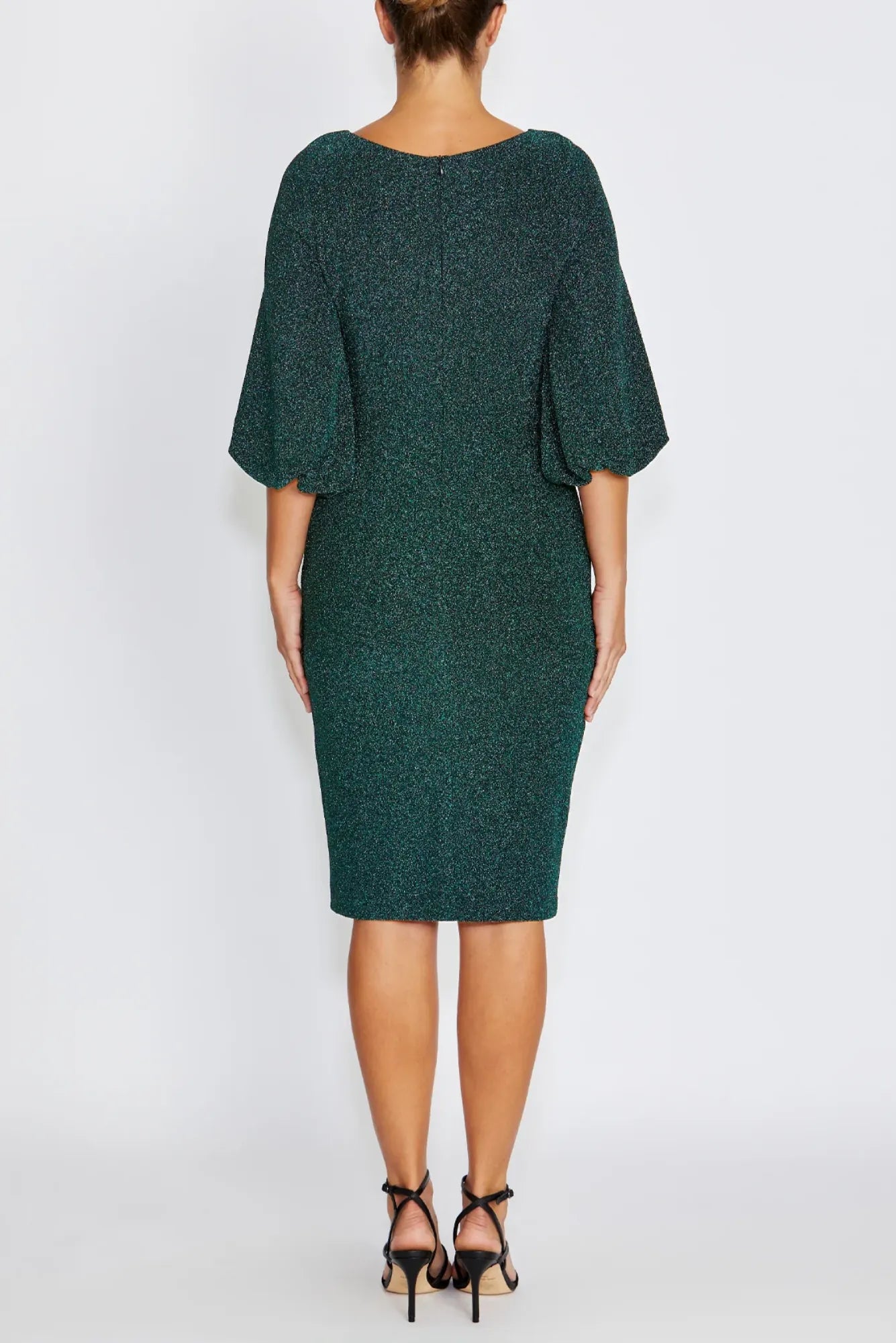 Lois & Co Knee Length Dress Elette - Forest Lurex Dress Elette - Forest Lurex Dress