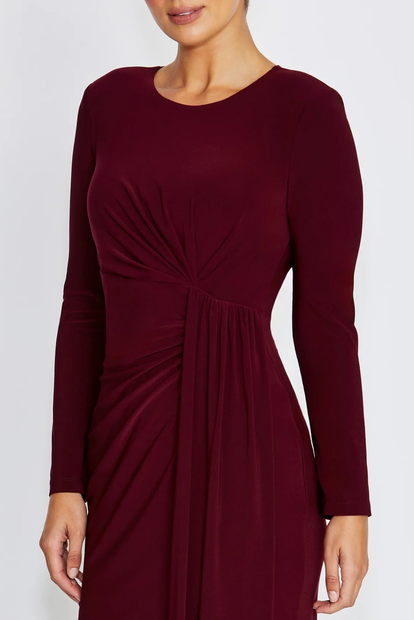 Lois & Co Knee Length Dress Londyn - Wine Jersey Dress Londyn - Wine Jersey Dress