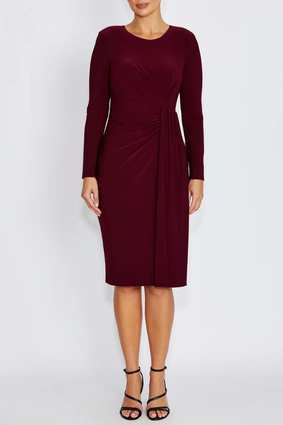 Lois & Co Knee Length Dress Londyn - Wine Jersey Dress Londyn - Wine Jersey Dress