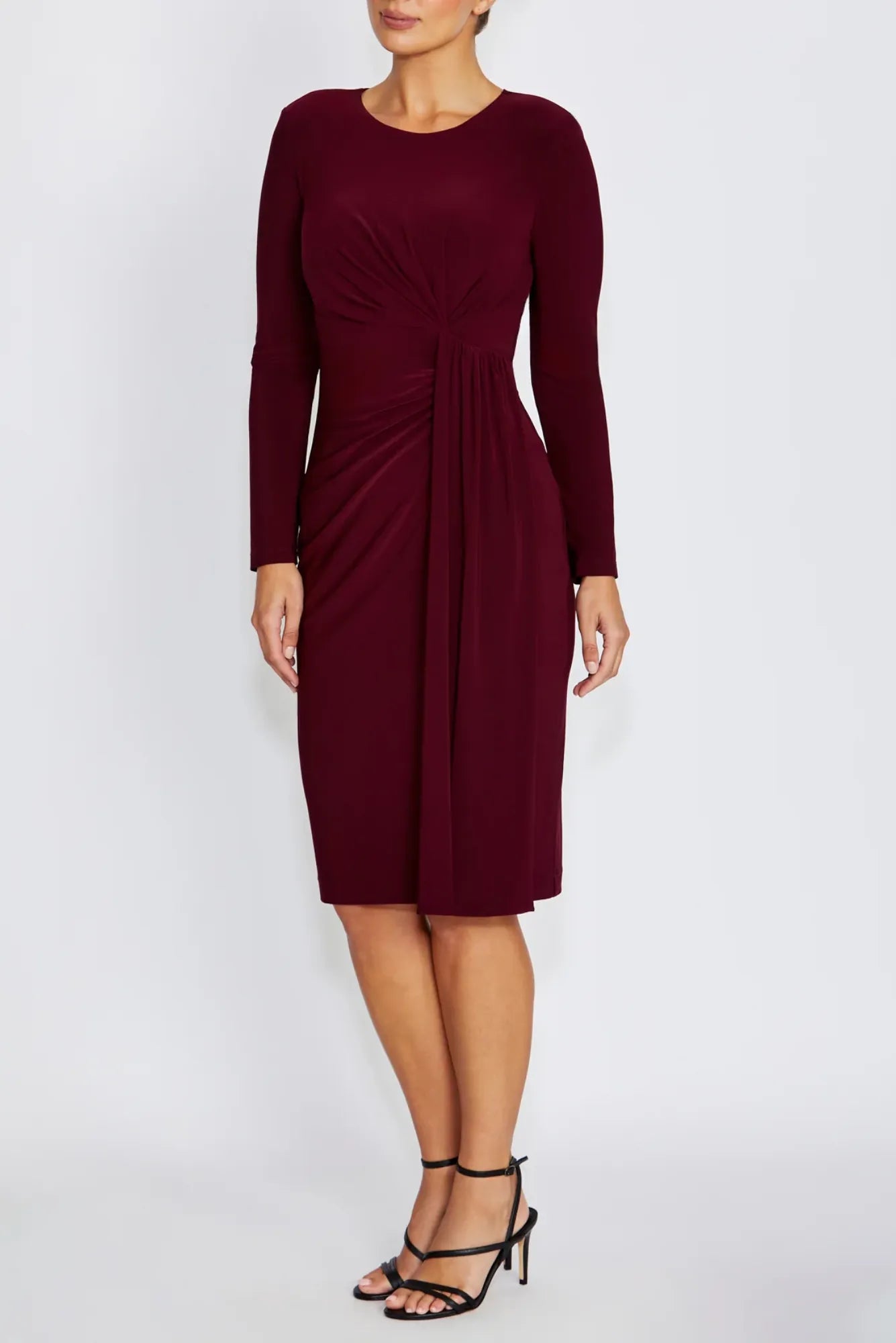 Lois & Co Knee Length Dress Londyn - Wine Jersey Dress Londyn - Wine Jersey Dress