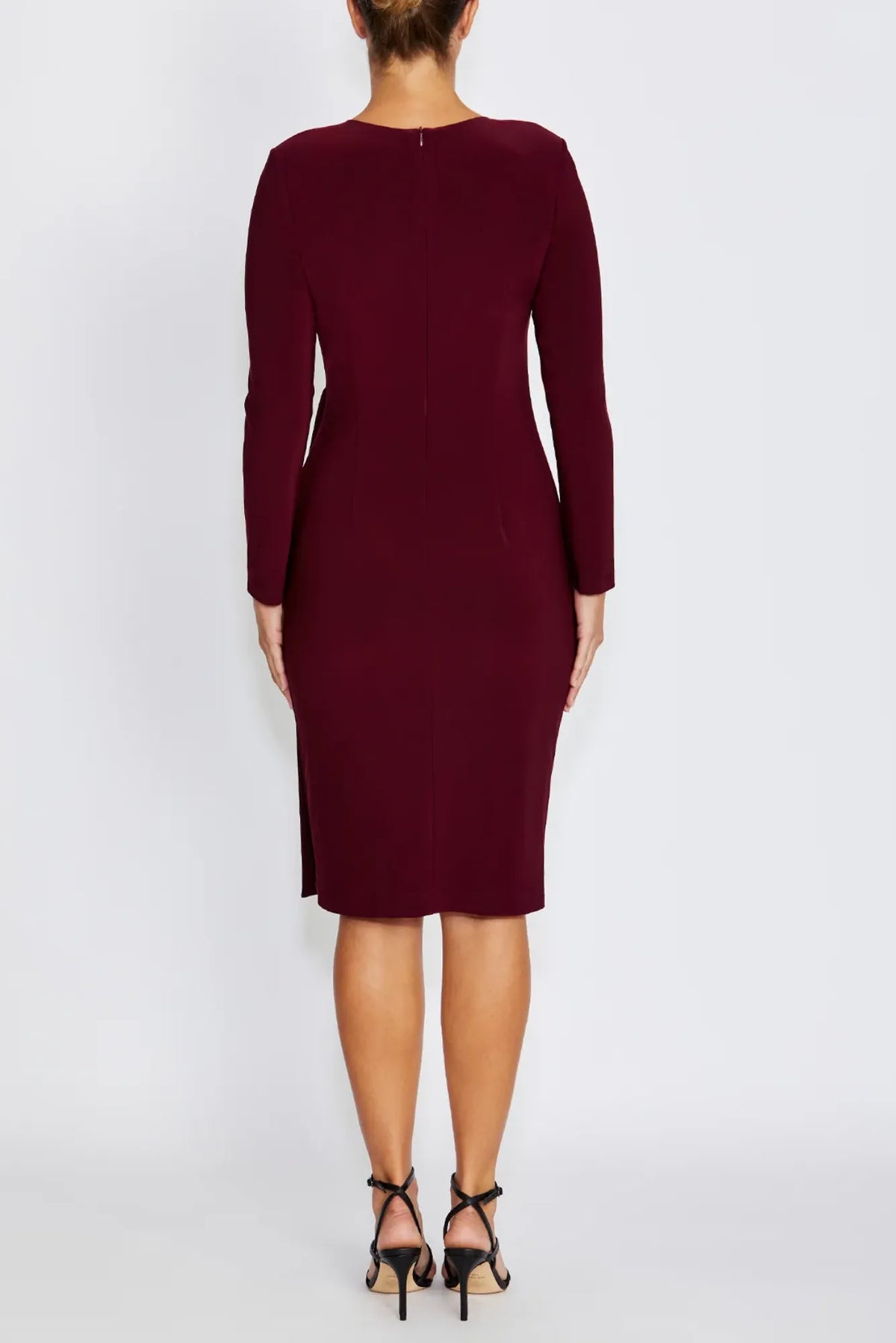 Lois & Co Knee Length Dress Londyn - Wine Jersey Dress Londyn - Wine Jersey Dress