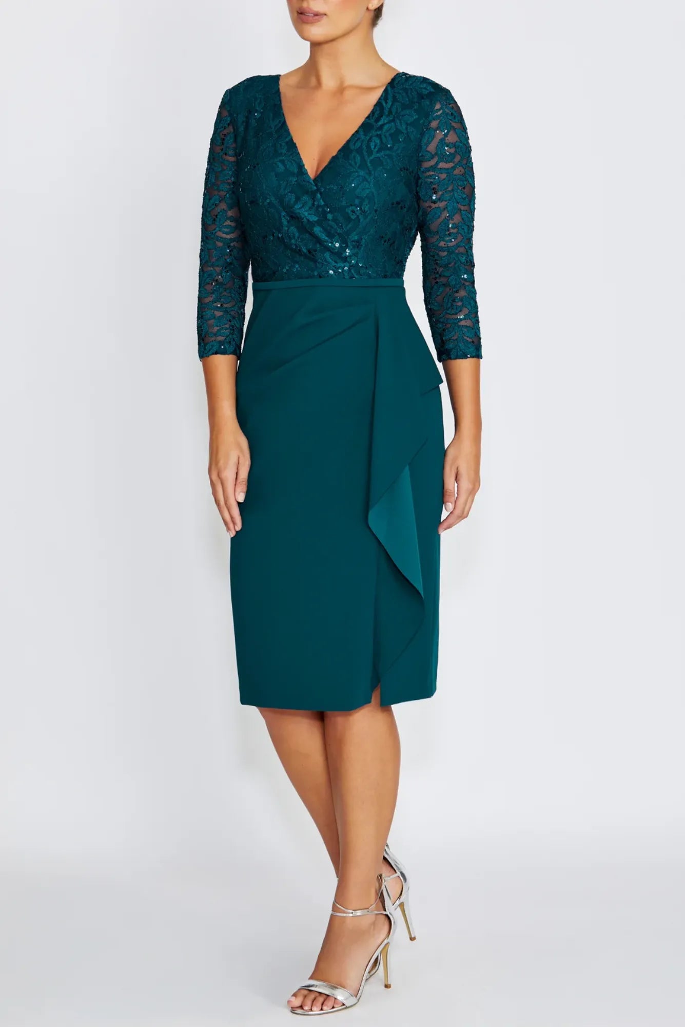 Lois & Co Knee Length Dress Lyndal - Dark Teal Brilliance Lyndal - Dark Teal Brilliance