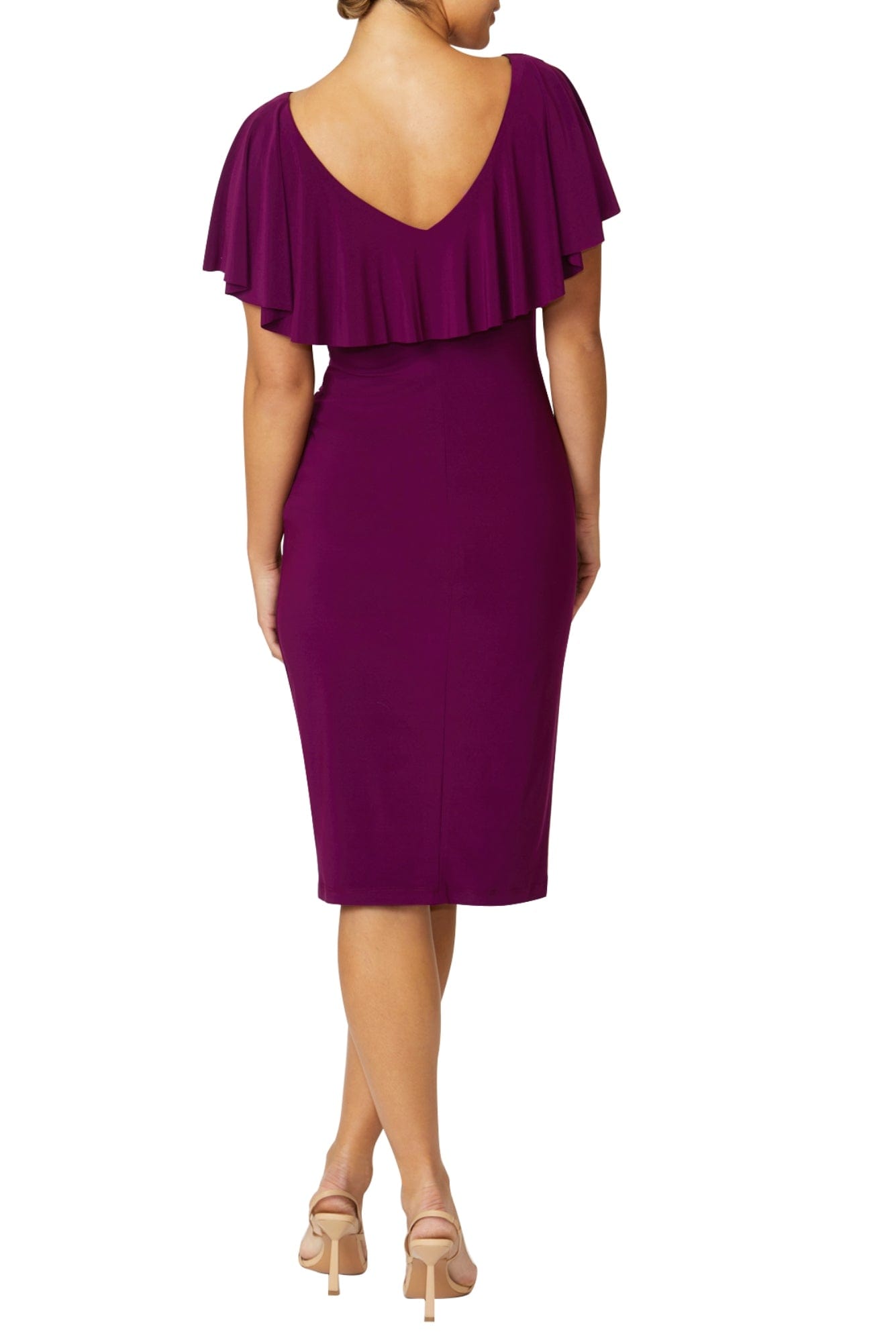 Lois & Co Knee Length Dress Trudy - Cyclamen Jersey Dress